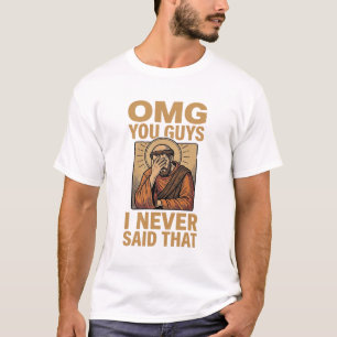Camisa engraçada vintage citação religiosa facepal