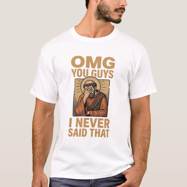Camisa engraçada vintage citação religiosa facepal (Frente)