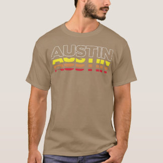 Camisa engraçada vintage pôr do sol Austin primeir