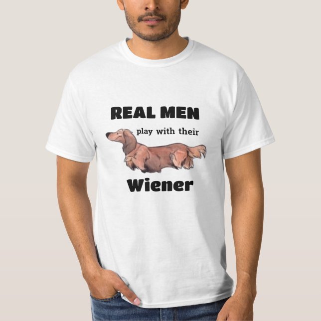 Camisa Engraçado Dachshund (Frente)