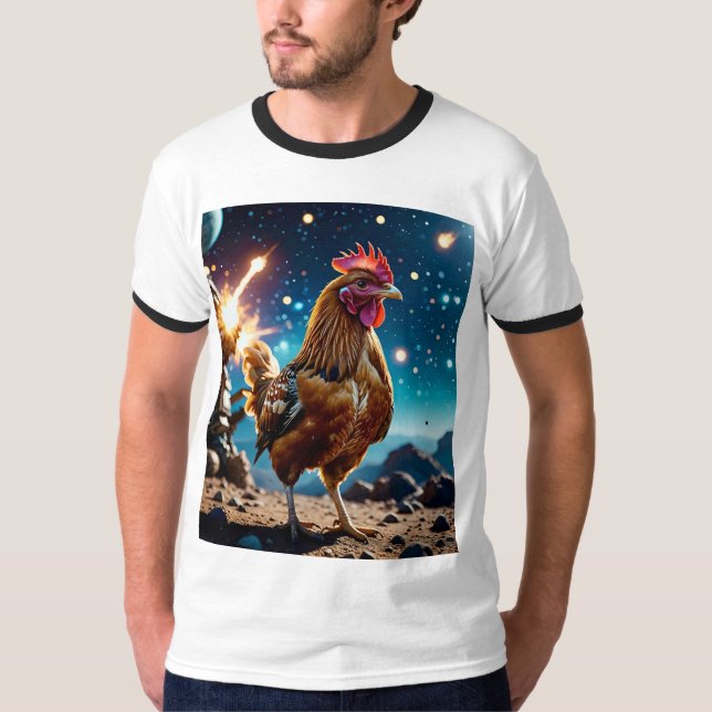 Camisa Epic Space Chicken Batty Galaxy (Frente)
