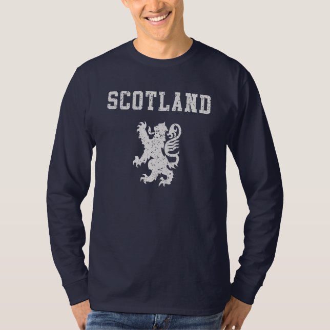 Camisa Escocesa de Manga Longa com Leão Rampante (Frente)