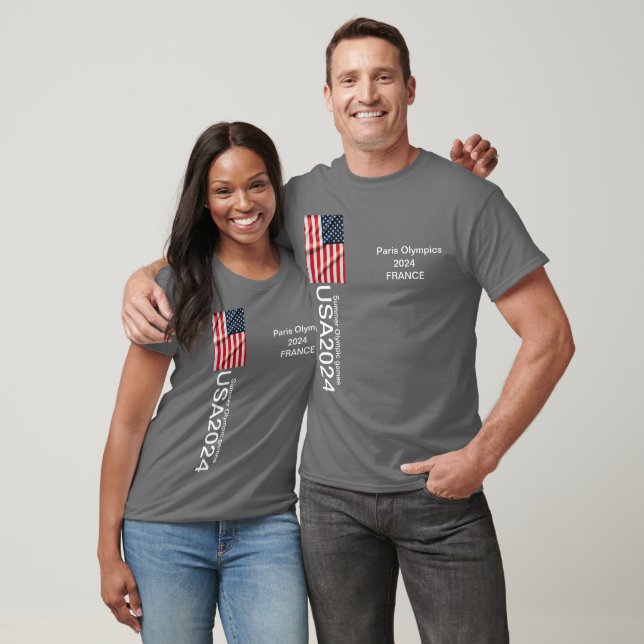 Camisa Escura Básica do Olimpiadas 2024 (Unissex)