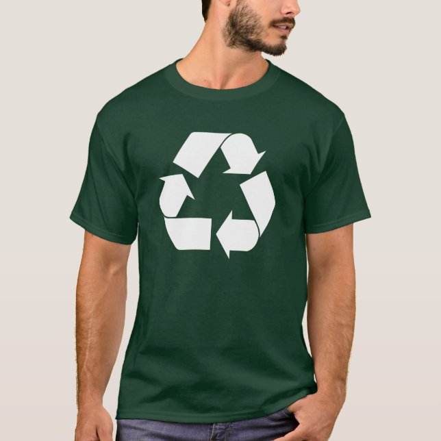 Camisa escura básica do reciclar (Frente)