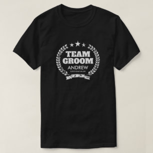 Camisa escura da despedida de solteiro do Team Gro
