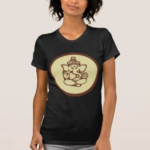 Camisa Escura das Mulheres Ganesha
