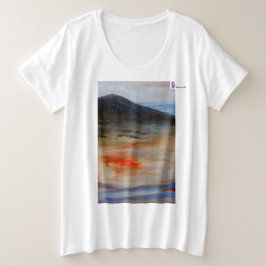 Camisa Escura de Camiseta Básica de Tamanho Mais A