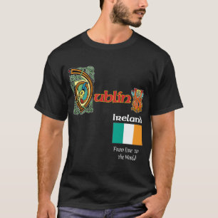 Camisa escura de Dublin T do condado de Ireland