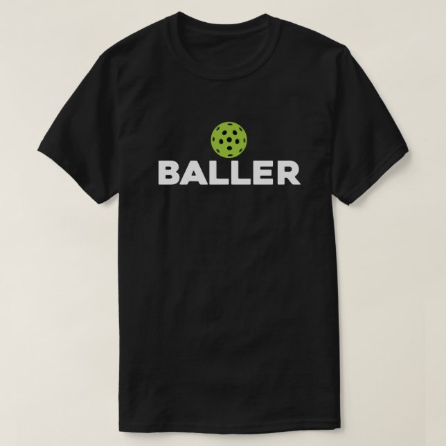 Camisa Escura de Pickleball (Picle)Baller (Frente do Design)