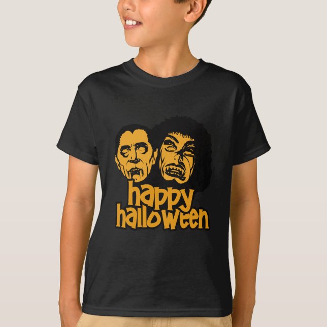Camisa Escura Feliz Halloween (Frente)