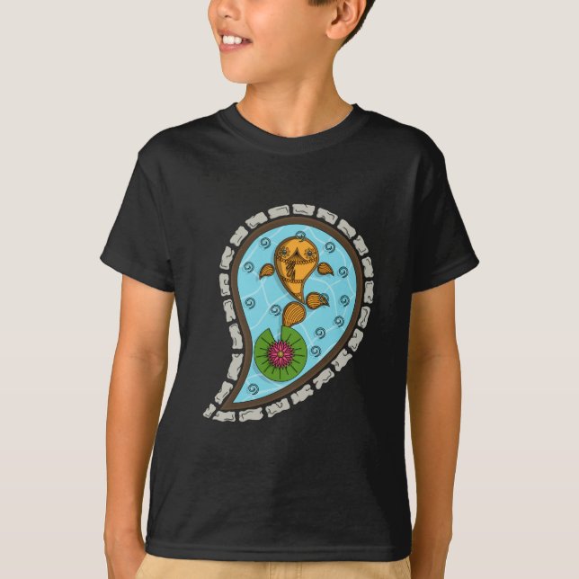 Camisa Escura Infantil e de Bebê Escamas (Frente)