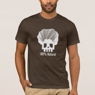 Camisa escura natural do crânio 100% do Afro
