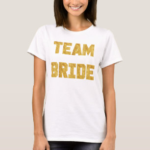Camisa Esportiva da Brigada Bride Gold Foil Brides