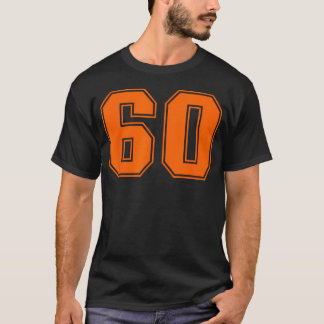 Camisa Esportiva Laranja Número 60 Lucky