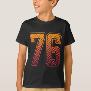 Camisa Esportiva Laranja Vermelha Número 76 Unifor