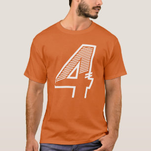 Camisa Esportiva Número 4 Aniversário de 4 anos me