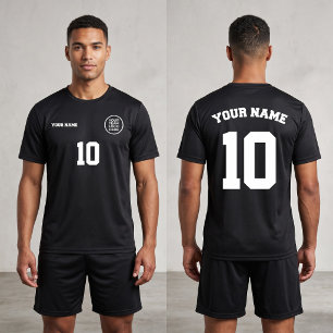 Camisa Esportiva Preta com Nome e Número do Logoti