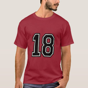 Camisa Esportiva Universitária Número 18   18º Ani