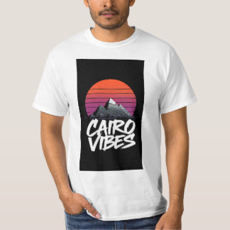 Camisa Estética do Pôr do Sol das Pirâmides Retro