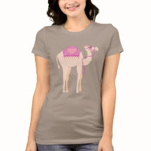 Camisa estilizada com camelo de uma bosse gráfico 