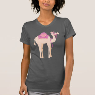 Camisa estilizada com camelo de uma bosse gráfico 