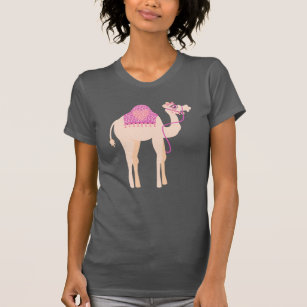 Camisa estilizada de camelo com um gráfico fofo hu