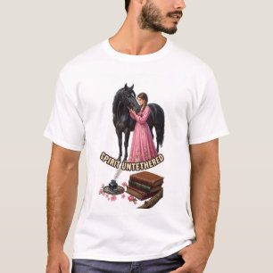 Camisa Estilosa Homem Com Senhora Rosa e Mala de V