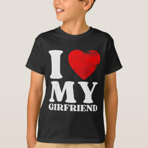 Camisa Eu Amo Minha Namorada Eu Amo Meu Dia dos Na