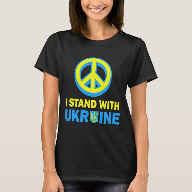 Camisa Eu Apoio a Ucrânia Bandeira Ucraniana Sem G (Frente)