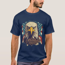 Camisa EUA Águia Patriótica Bandeira Americana 4 d