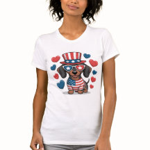 Camisa EUA Amante de Cachorro Patriota