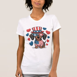 Camisa EUA Amante de Cachorro Patriota