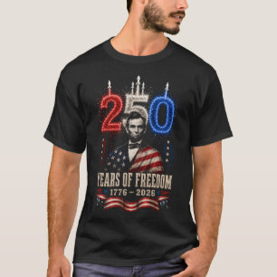 Camisa EUA Fogo de Artifício Abraham Lincoln USA A