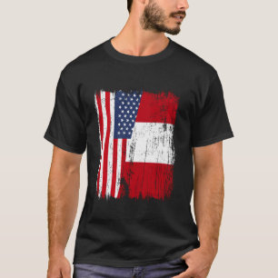 Camisa EUA Peru Meia Bandeira Herança Americana Pe
