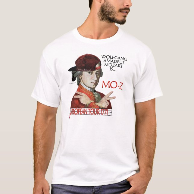 Camisa européia da excursão de Mozart "Mo-z" (a (Frente)