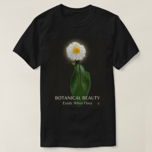 Camisa Exótica Flor Tropical Branca Botânica Natur