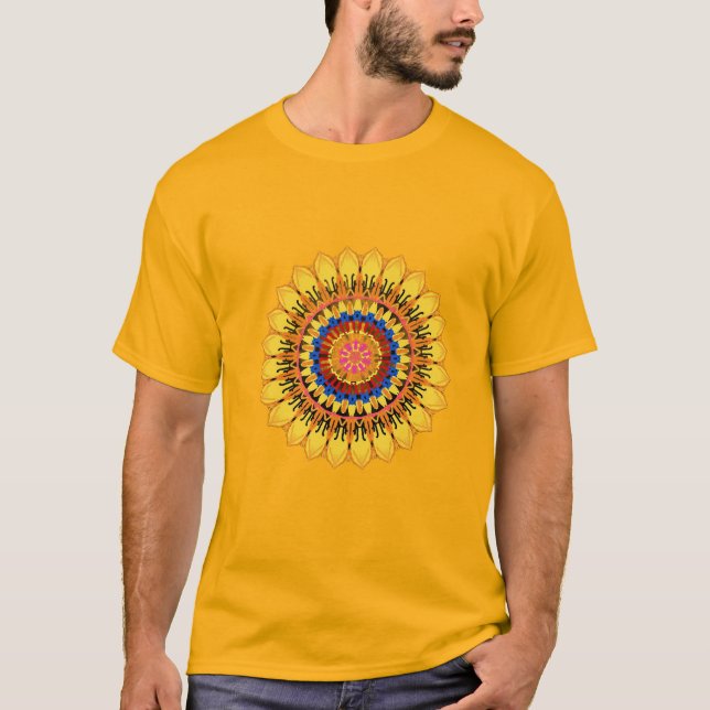 Camisa explosão solar dourada (Frente)