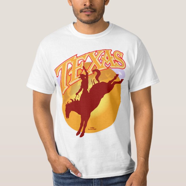 Camisa F/B do nascer do sol do rodeio de Texas (Frente)