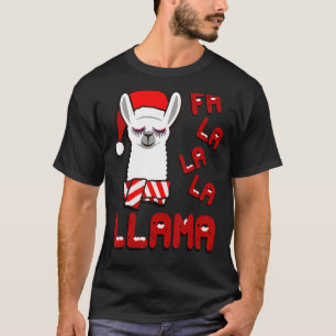 Camisa Fa La Llama, Engraçado Llama Natal Pajama