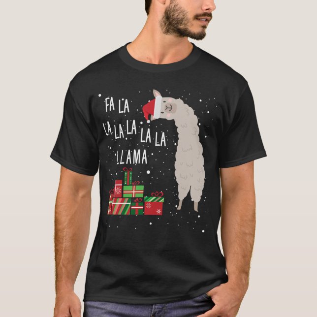 Camisa Fa La Llama - Natal Llama (Frente)
