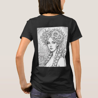 Camisa Fada de Arte em Linha Mágica – Fada de Lado