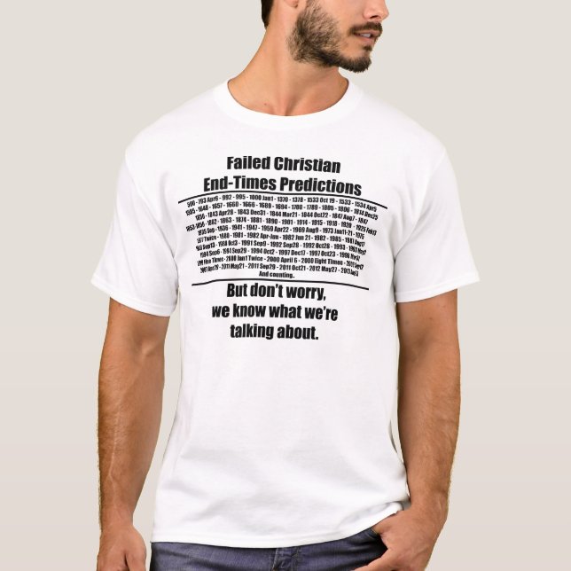 Camisa falhada das previsões dos Fim-Tempos (Frente)