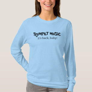 camisa fanática da música trompeta
