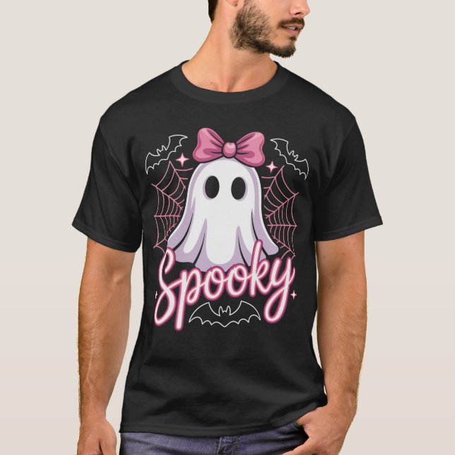 Camisa Fantasma Bonita | Arco rosa Hallowee Pastel (Frente)