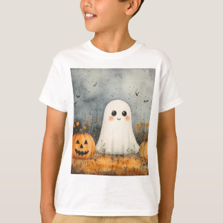 Camisa fantasma do Halloween para crianças