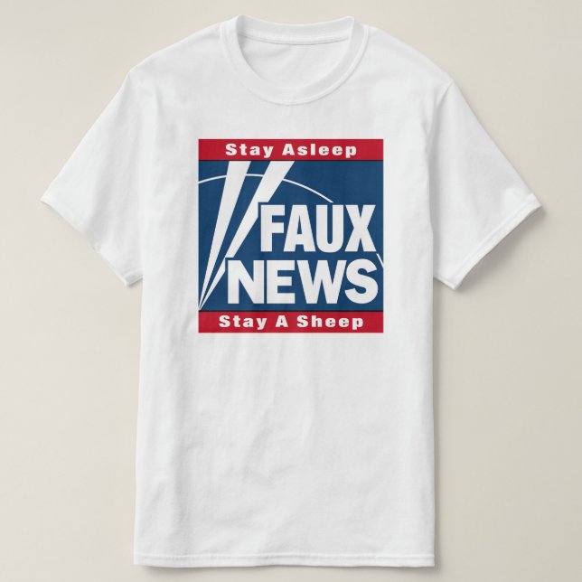 Camisa Faux News - Continue Dormindo Continue send (Frente do Design)