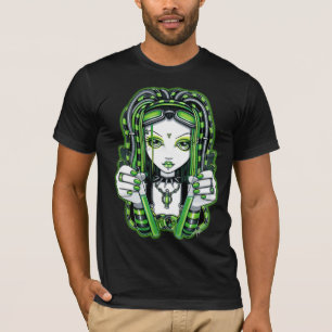 Camisa feericamente industrial escura do gótico d