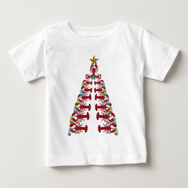 Camisa feia da árvore de Natal da lagosta (Frente)