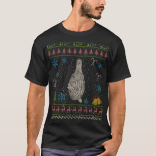 Camisa feia de escavação do Natal dos moluscos d