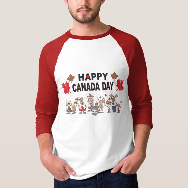 Camisa feliz do dia T de Canadá (Frente)